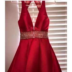 red formal dress